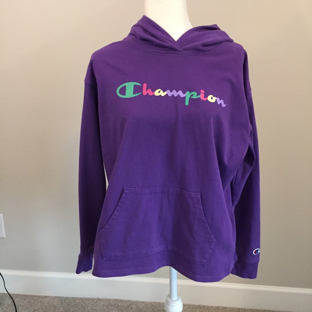 Champion Purple Hoodie Sweatshirt